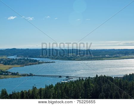 A View Of The Astoria Oregon Area From The Astoria Column