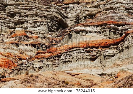 Red rock layer and texture