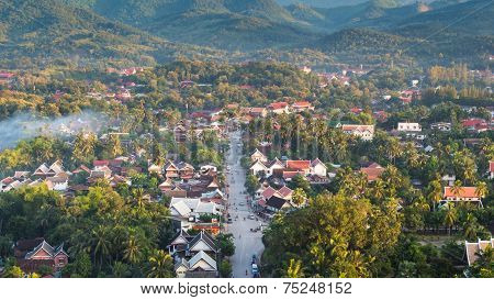 Viewpoint And Landscape At Luang Prabang , Laos.