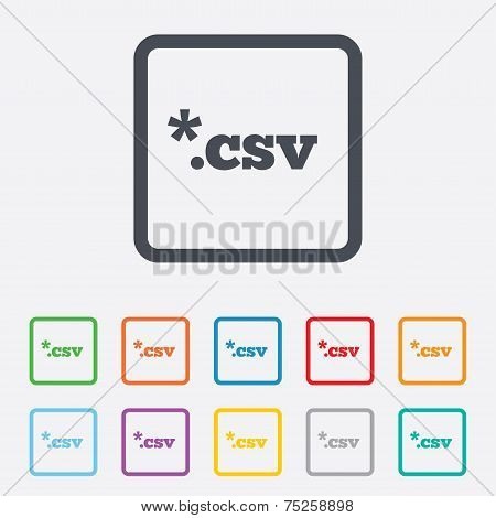 File document icon. Download CSV button.