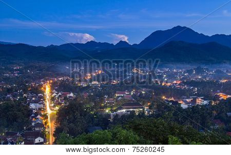 Viewpoint And Landscape At Luang Prabang , Laos.