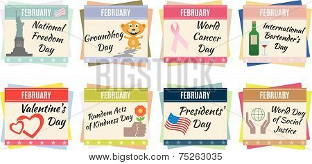 World holidays. February