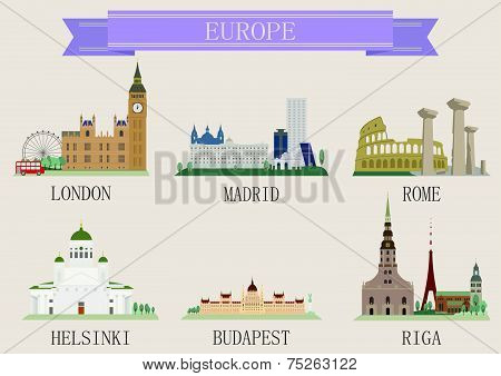 City symbol. Europe