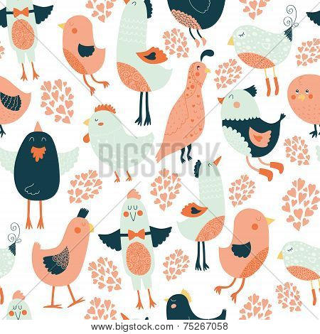 Cute birds collection