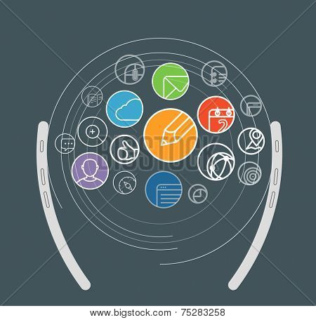 Information transfer scheme. Design elements