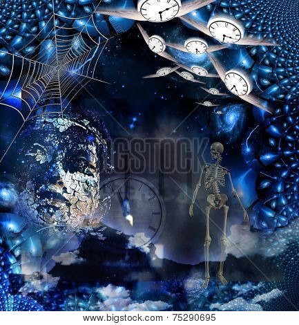 Twisted Symbolic Abstract Elements of this image furnished by NASA