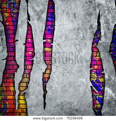 graffiti crack wall 