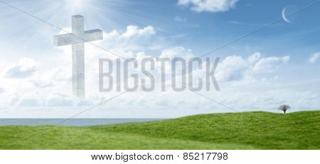 Cross against sky