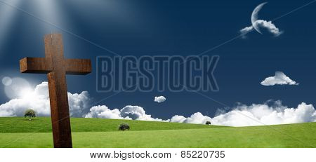 Cross against sky