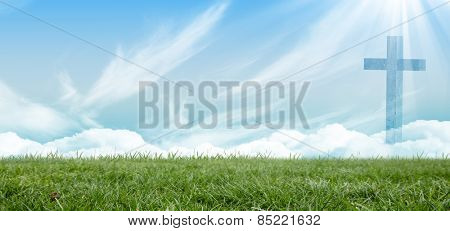 Cross against sky