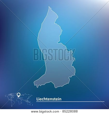 Map of Liechtenstein - vector illustration