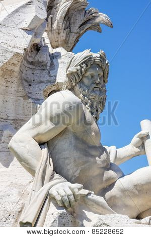 Fontana Dei Quattro Fiumi At Piazza Navona, Rome