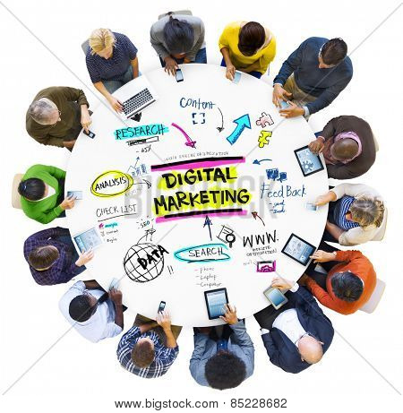 Digital Marketing Branding Strategy Online Media Concept
