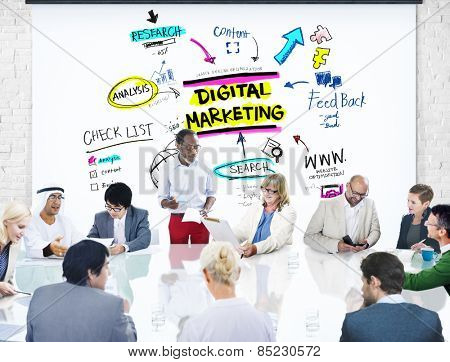 Digital Marketing Branding Strategy Online Media Concept