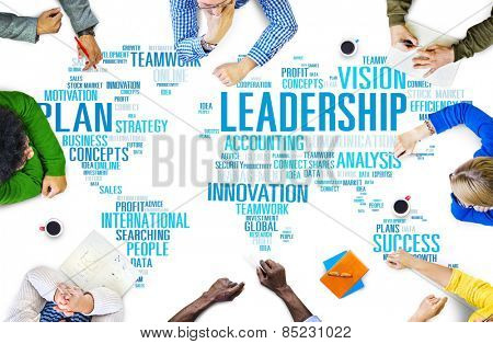 Leadership Boss Management Coach Chief Global Concept