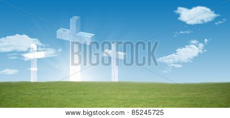 Cross against sky