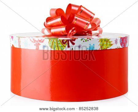 Colorful gift container, isolated on white background