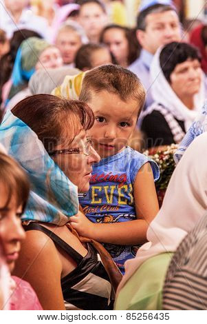 Odessa, Ukraine - September 13: Celebration Of  Orthodox Christian Religious Holiday Icons Of Temple