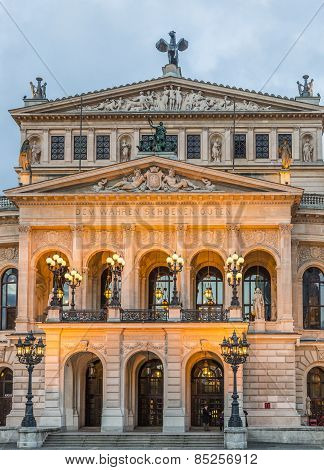 Alte Oper In Frankfurt. Night View.