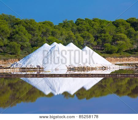 Mallorca Ses Salines Es Trenc Estrenc saltworks in Balearic Islands Spain