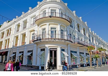 Old Building On The Promenade In Yalta