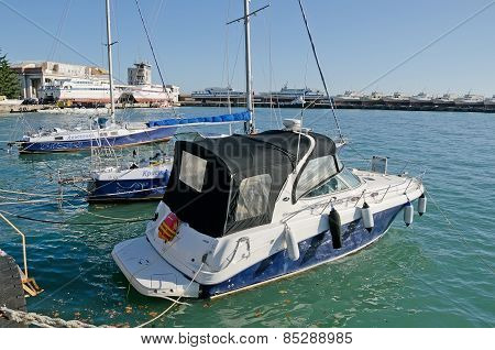 Yachts And Boats In The Bay Of Yalta