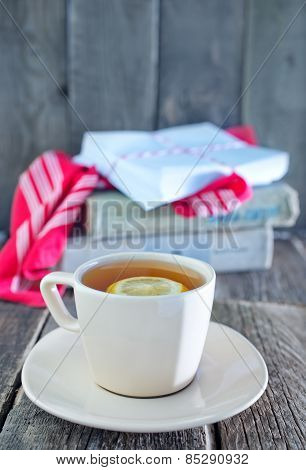 Tea With Lemon In Cup
