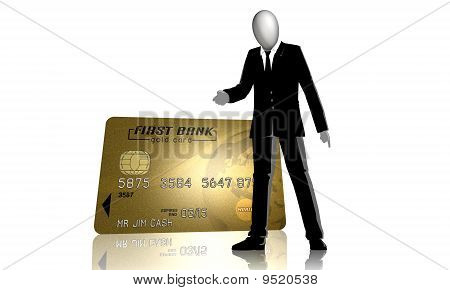 cartão de crédito do homem gráfico