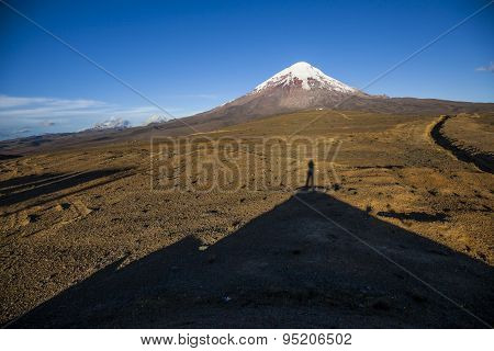 Chimborazo Volcano At Sunset