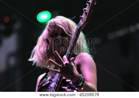 The Subways performing a live concert