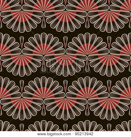 Seamless Pattern Graphic Ornament. Floral Stylish Background. Vector Repeating Texture