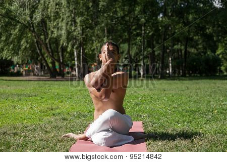 Cow Face With Eagle Arms Yoga Pose