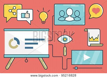Vector Illustration Of Web Analytics Information And Development Website Statistic