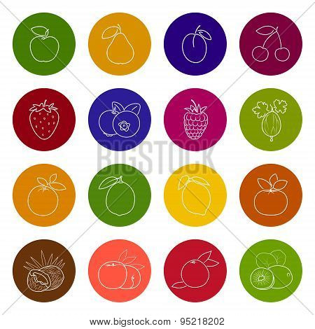 Set Fruit Icons