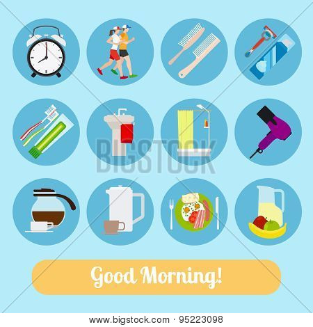 Good Morning Time Icons.