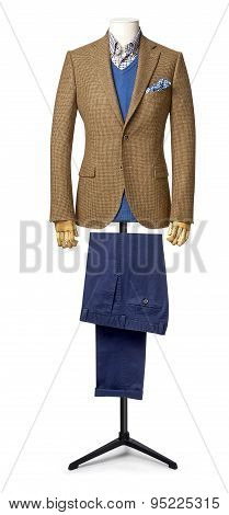 Mens Suit Isolated On White With Clipping Path