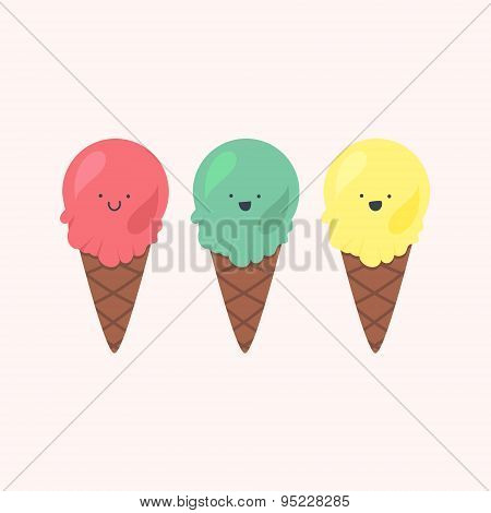 Vector Set Of Ice-creams