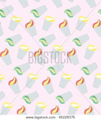 Vector Seamless Pattern From Ice-creams