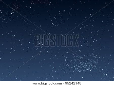 Background Is Dark Blue Starry Sky