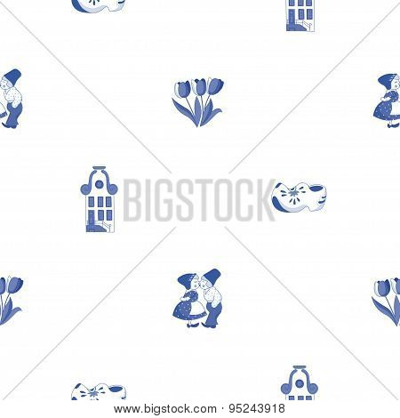 Seamless pattern with Dutch ornaments
