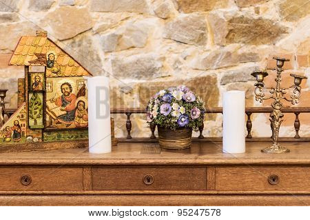 Vase With Flowers On The Table
