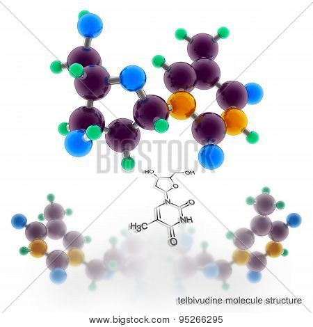 Telbivudine Molecule Structure