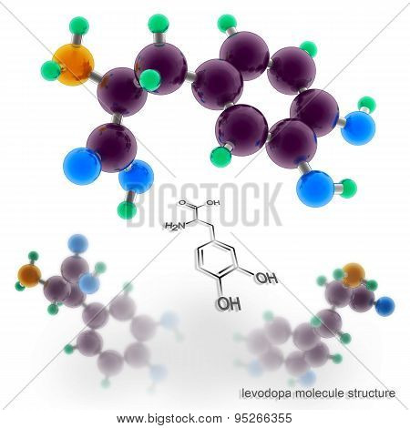 Levodopa Molecule Structure