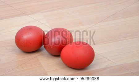 Picture of a Red Easter egg. Holyday concept