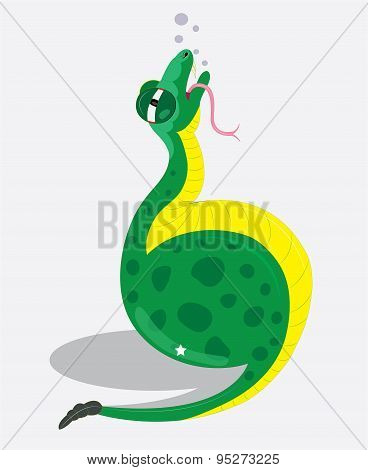 Snake and orange.