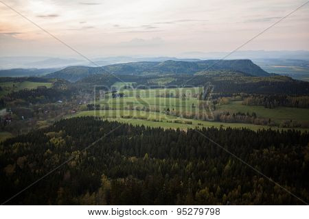 Phenomenon of nature - Stolowe ( Table ) Mountains - rock formations in National Park - Poland near