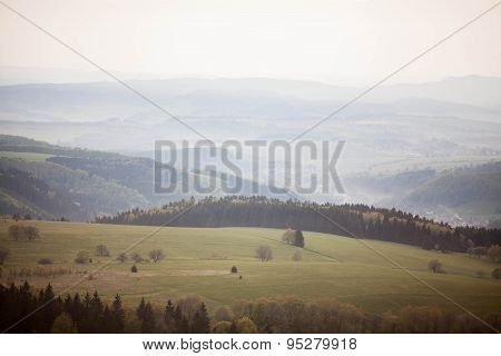 Phenomenon of nature - Stolowe ( Table ) Mountains - rock formations in National Park - Poland near