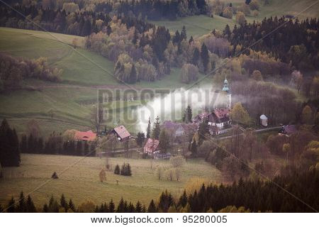 Phenomenon of nature - Stolowe ( Table ) Mountains - rock formations in National Park - Poland near