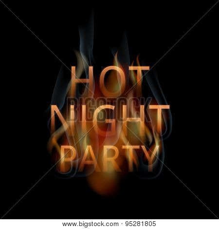 Birned words hot night party