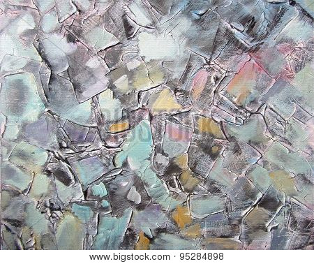 Abstract Acrylic Painting. Brush Strokes.